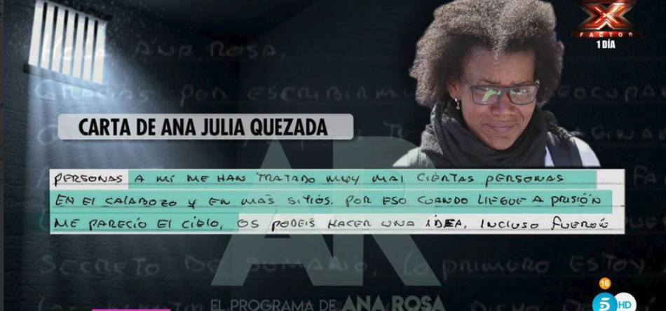 Ana Julia Quezada en una imagen de Telecinco