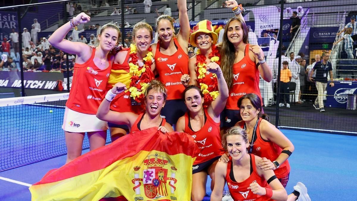 Selección femenina de pádel ganadora del Mundial de 2024| EP