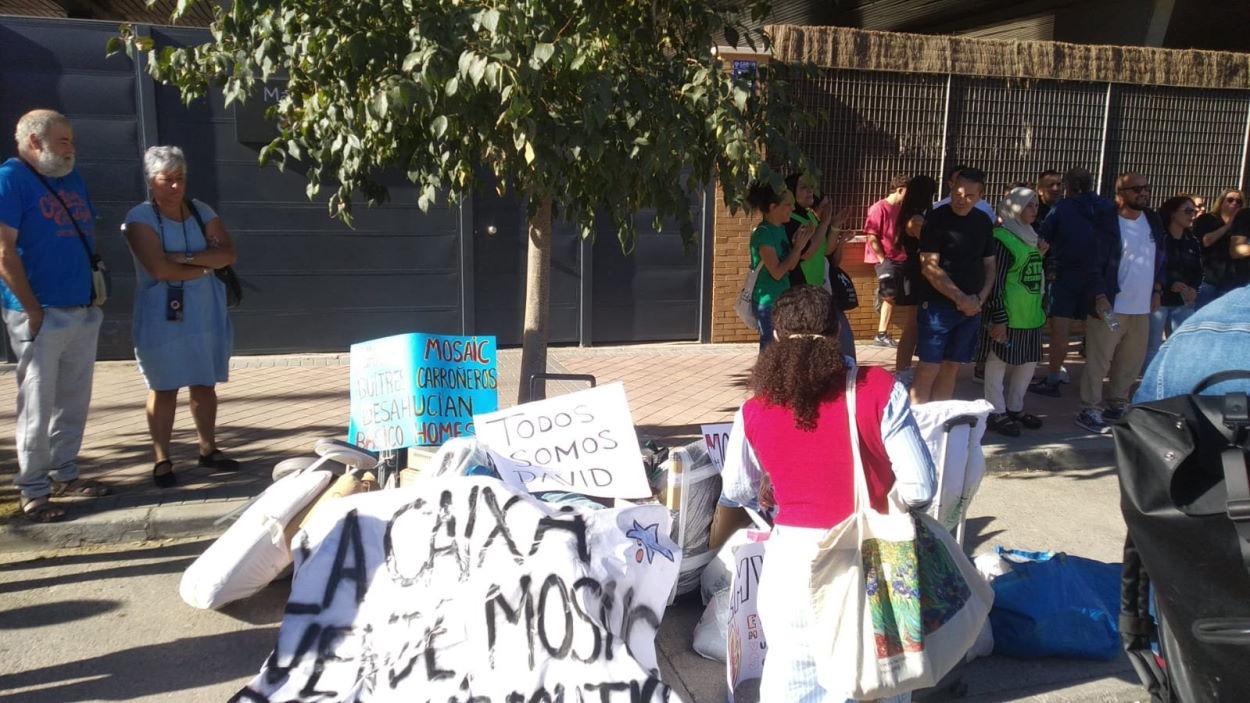 David, desahuciado en Vallecas. Imagen compartida por PAH Vallekas.