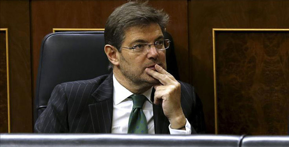 El ministro de Justicia, Rafael Catalá, en el Congreso.