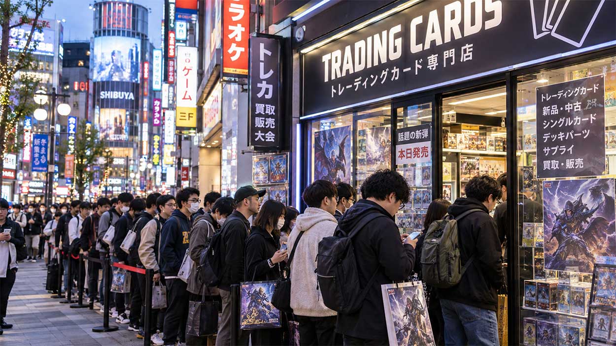 Colas en una tienda de Japón para comprar cartas Pokémon