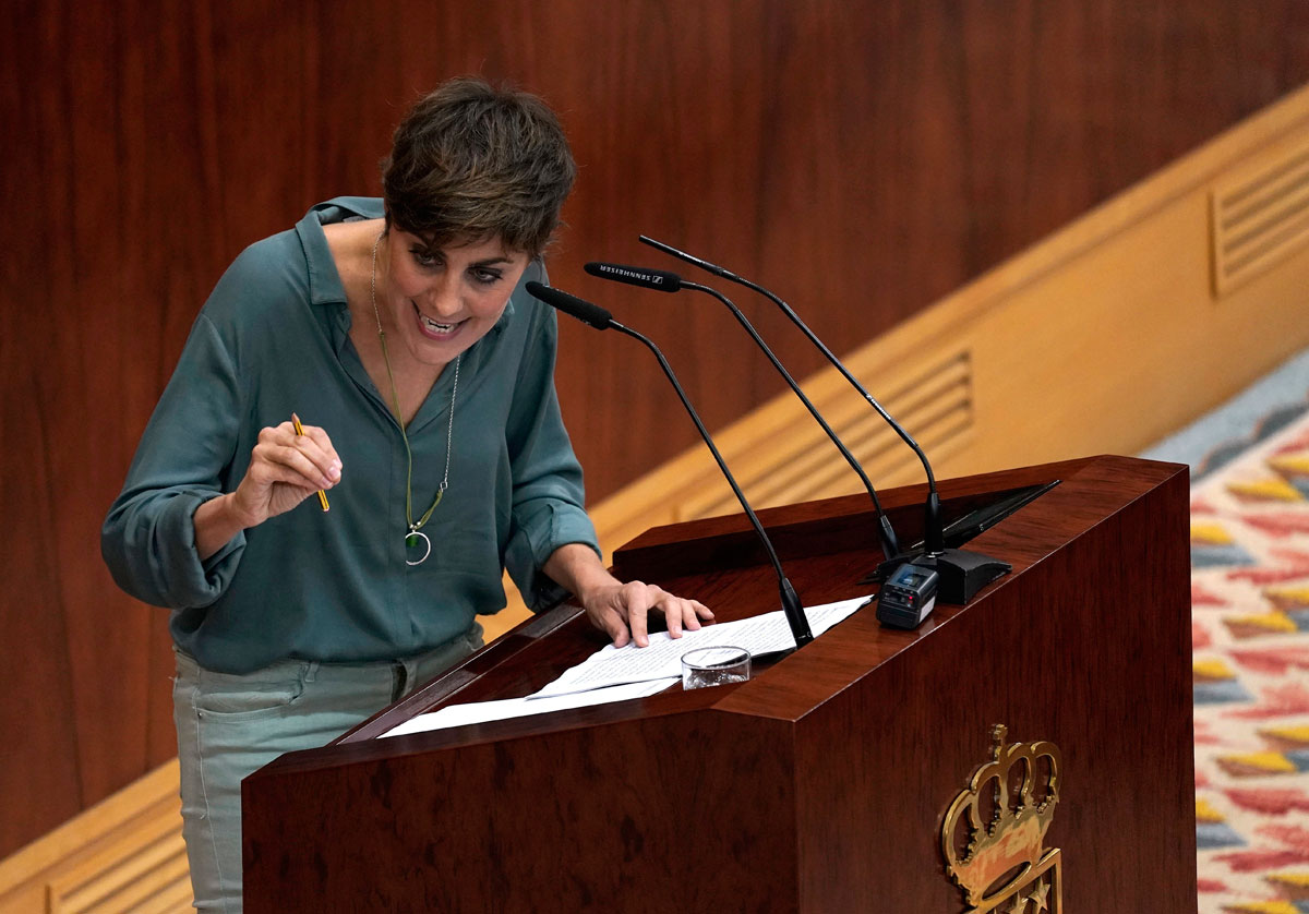 La portavoz de Podemos en la Asamblea de Madrid, Lorena Ruiz-Huerta