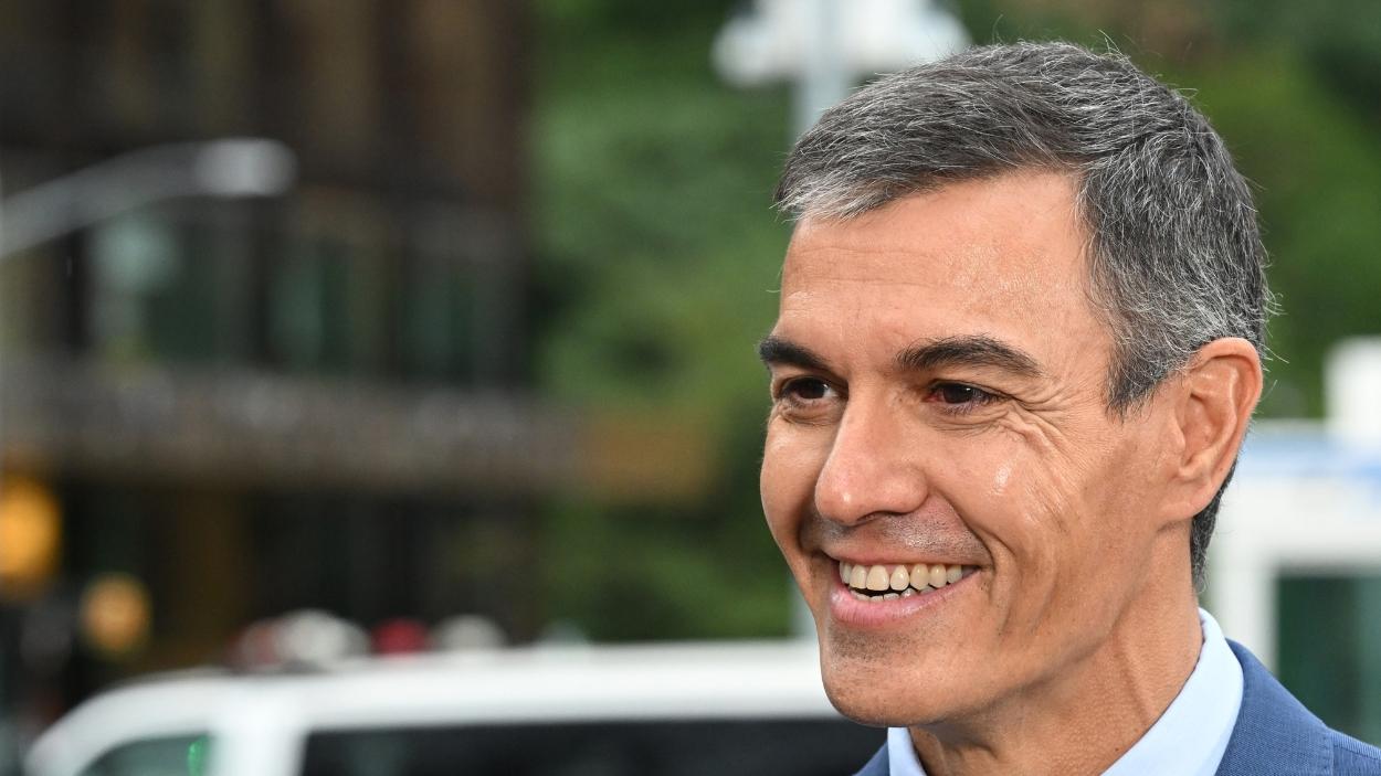 El presidente del Gobierno, Pedro Sánchez, durante una entrevista en la CNN en Nueva York. EP.