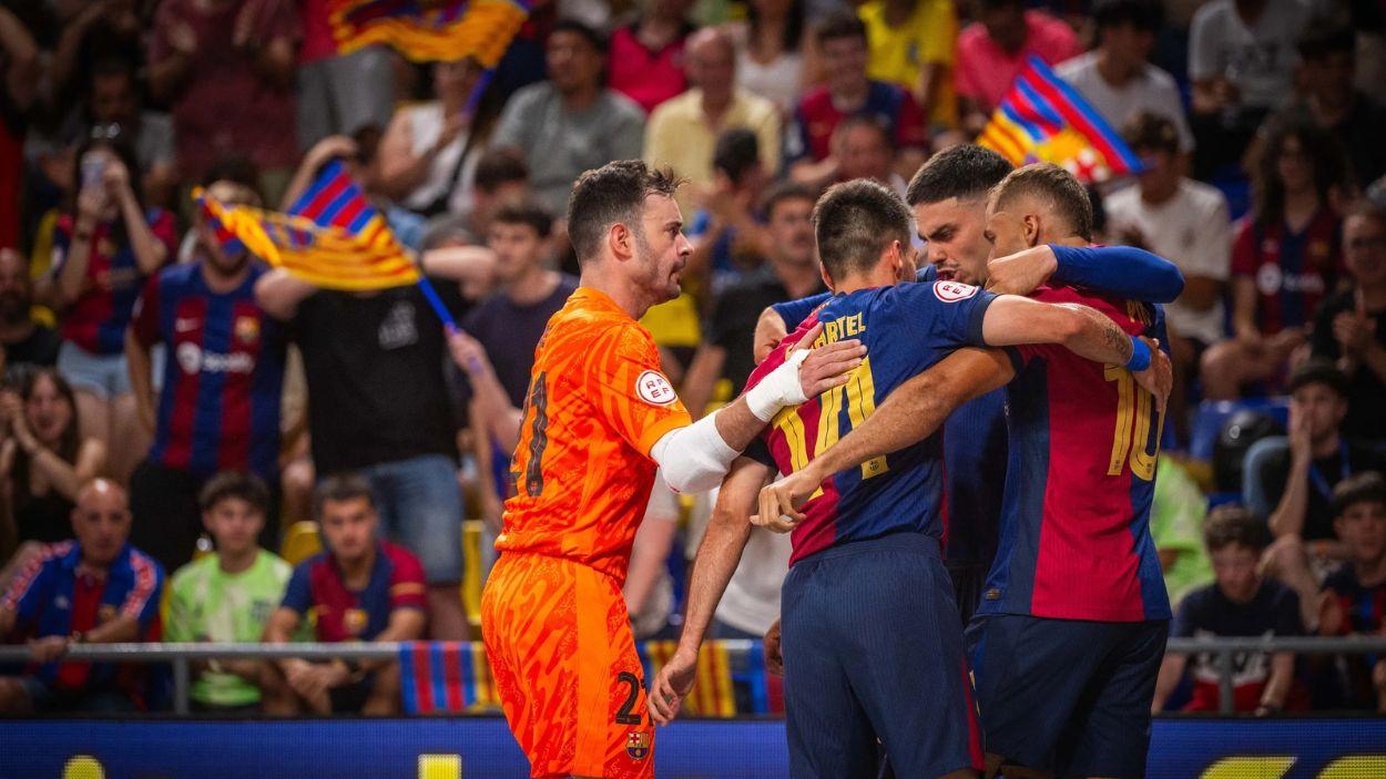 Jugadores del Barça celebrando un gol. EP/Archivo.