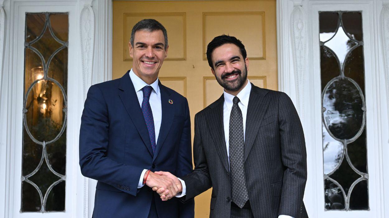 Sánchez y Mamdani en su encuentro en Nueva York. EP