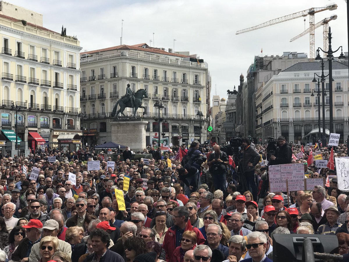 Manifestación por unas pensiones dignas en Madrid.