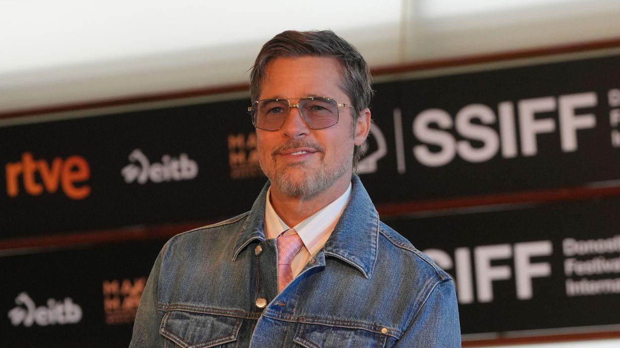 El actor Brad Pitt durante la presentación de la película 'En el corazón de la bestia' en el Festival de San Sebastián, en el Palacio de Congresos Kursaal, a 23 de septiembre de 2026, en San Sebas