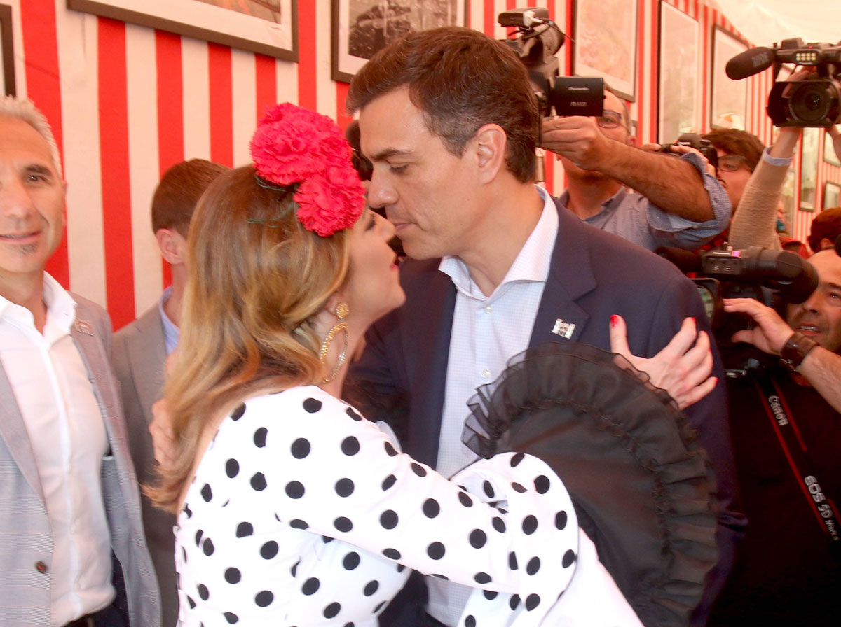 Susana Díaz y Pedro Sánchez en la Feria de Sevilla