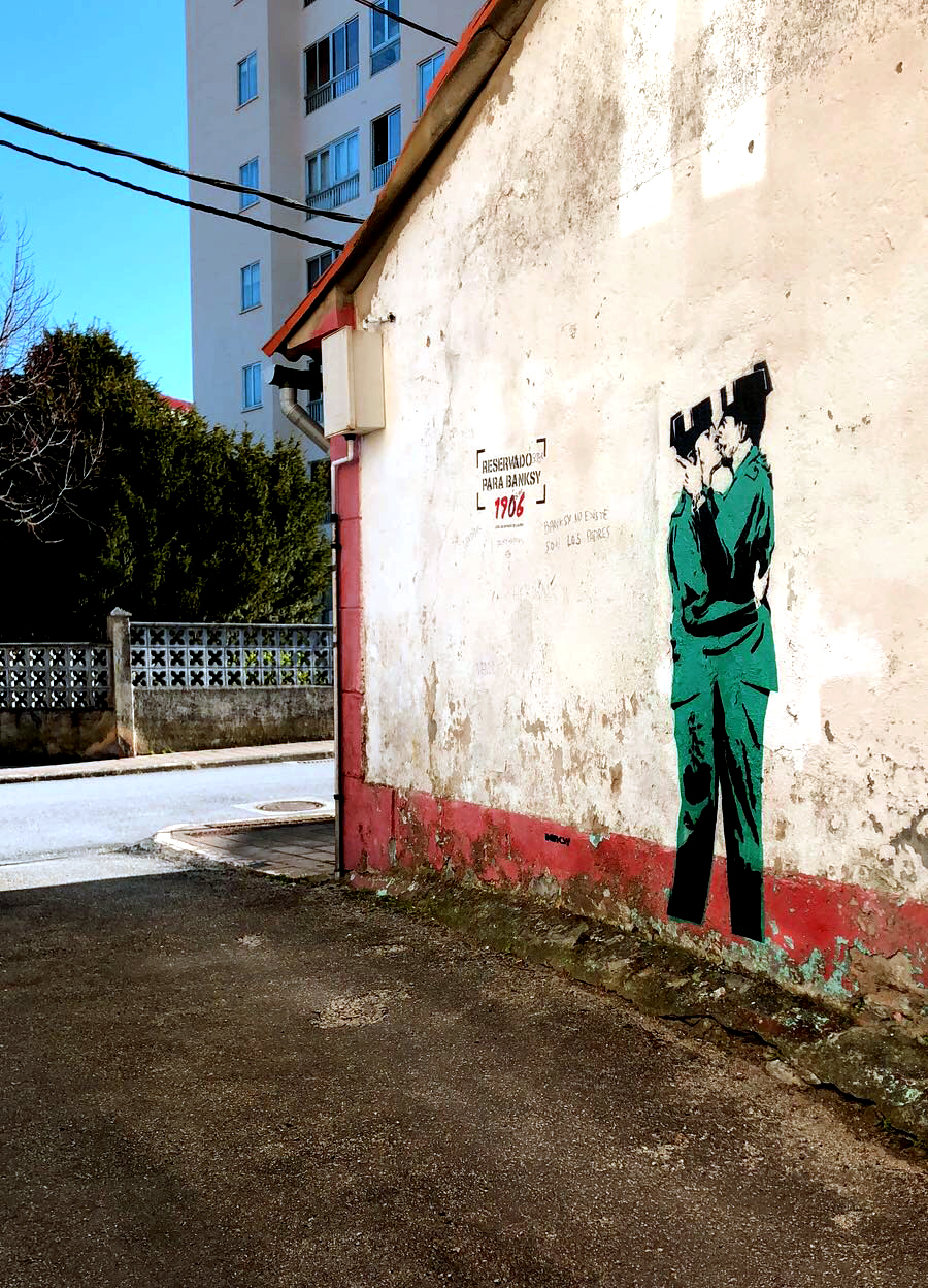 La supuesta obra de Banksy en Ferrol