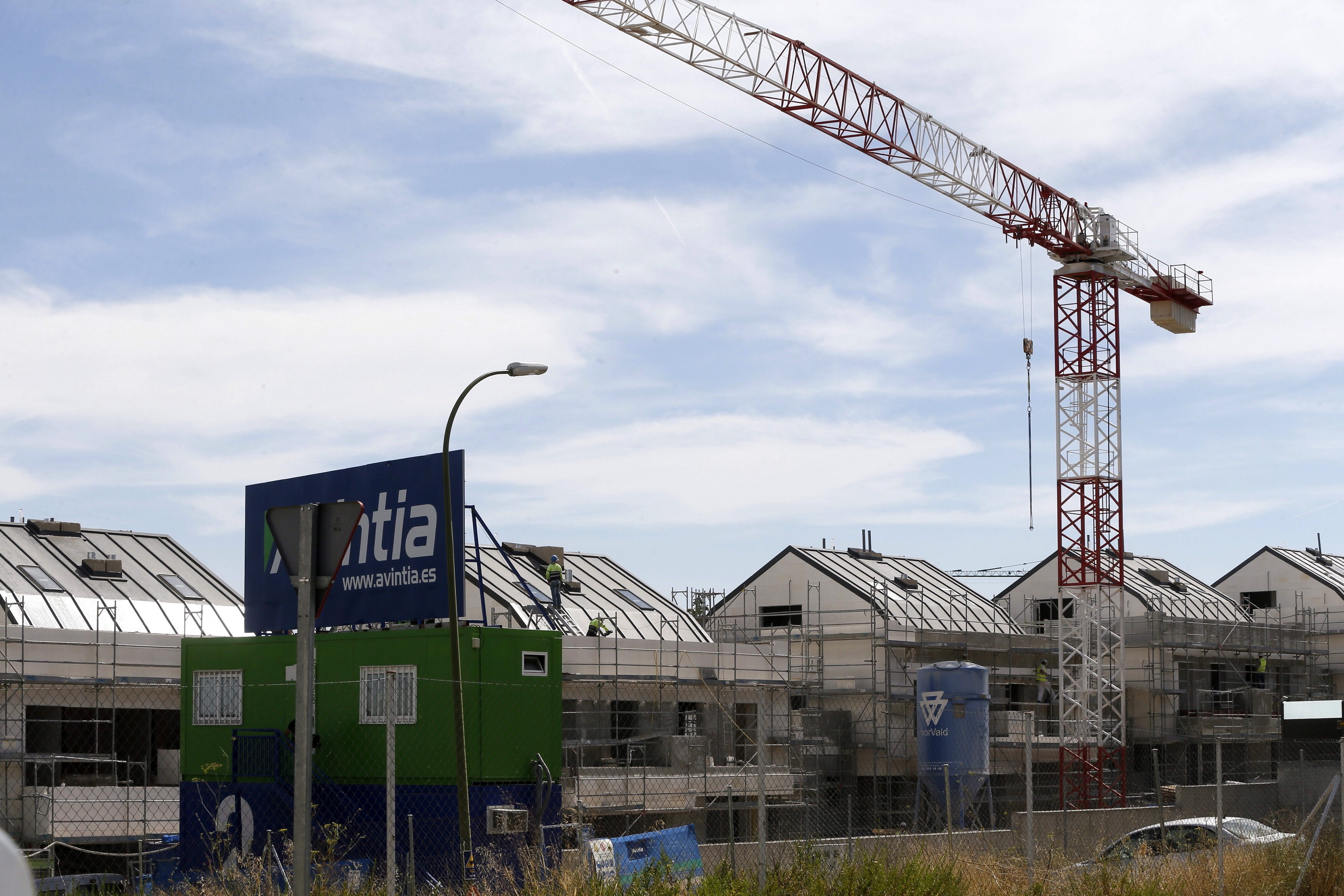 Viviendas en construcción en Valdebebas, Madrid