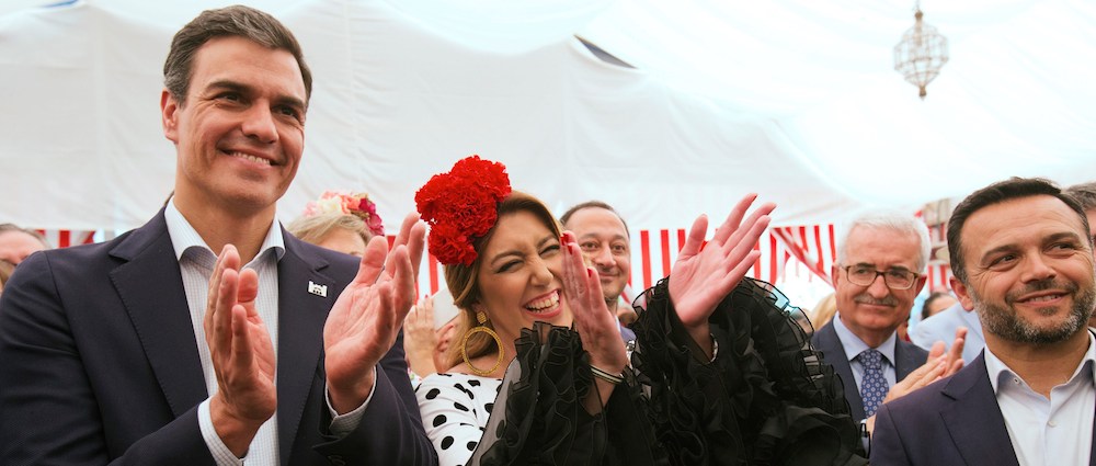 Pedro Sánchez y Susana Díaz, el pasado martes en la Feria de Sevilla.