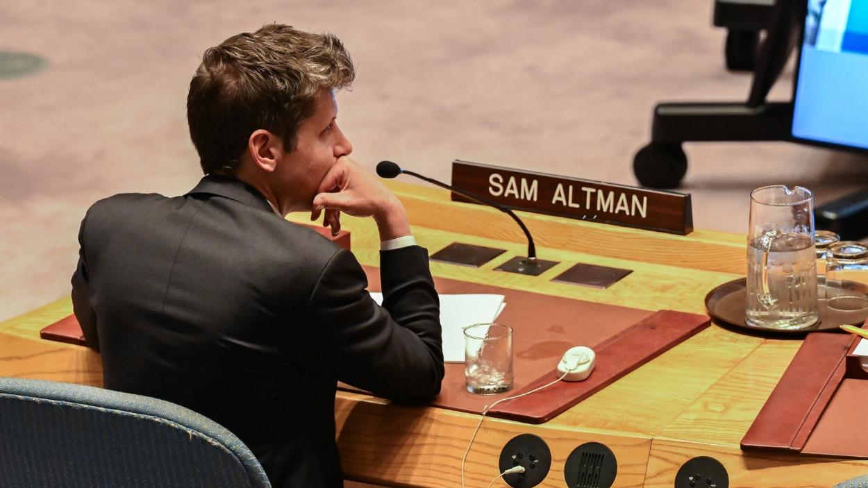 El consejero delegado de OpenAI, Sam Altman, ante el Consejo de Seguridad de la ONU. EP.