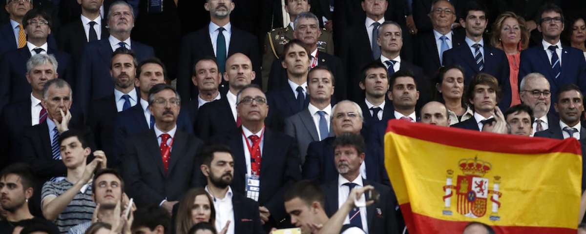 El Rey Felipe VI en la final de la Copa del Rey de la temporada pasada