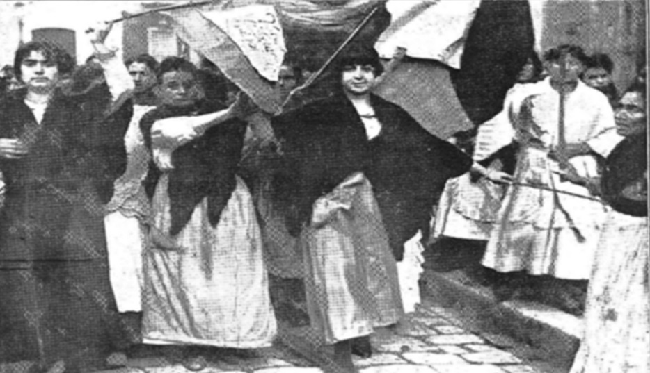 Foto histórica de las 'faeneras'. 
