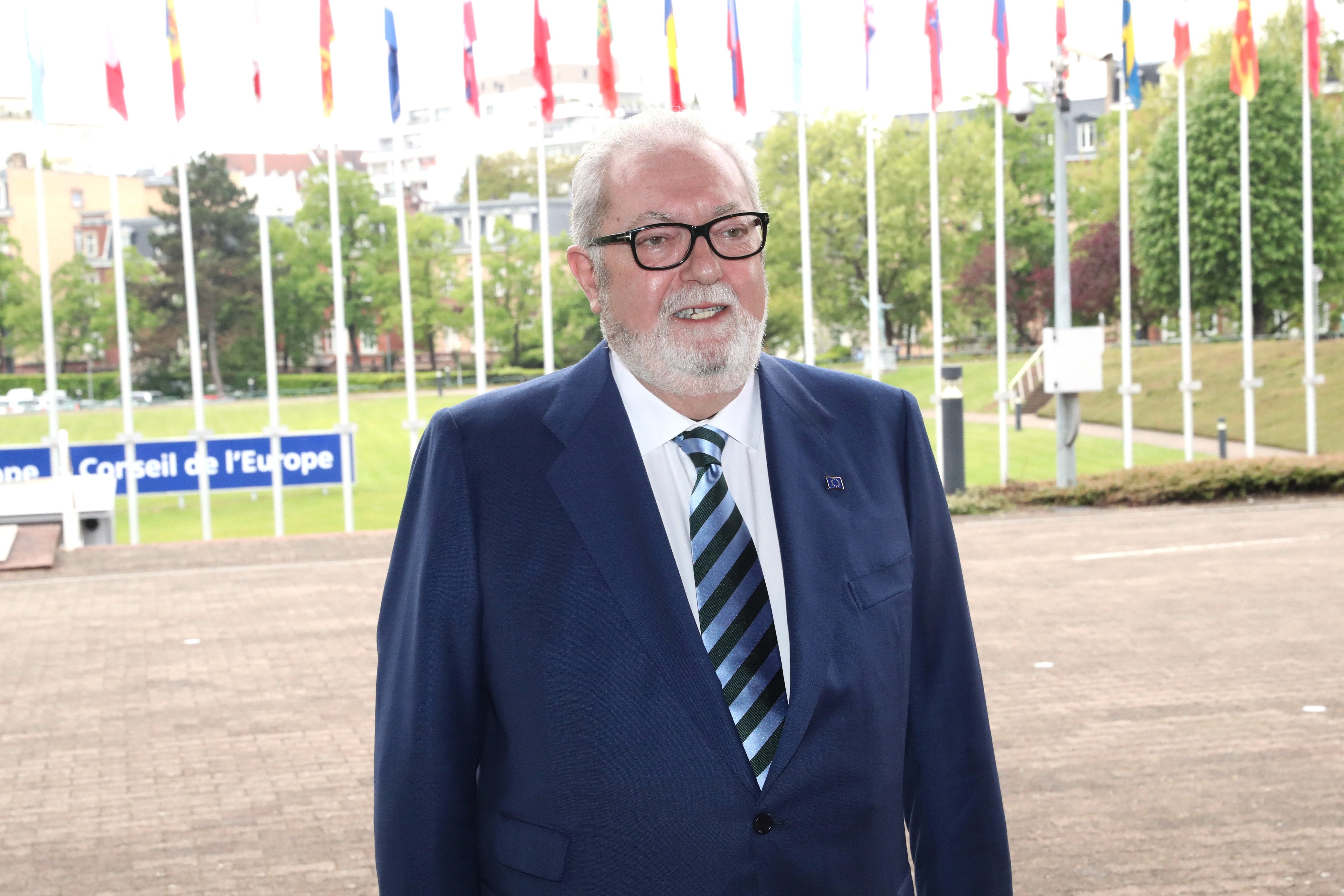 El expresidente de la Asamblea Parlamentaria del Consejo de Europa, el senador del PP Pedro Agramunt, en Estrasburgo