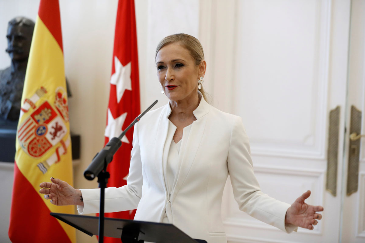 La expresidenta de la Comunidad de Madrid, Cristina Cifuentes. 