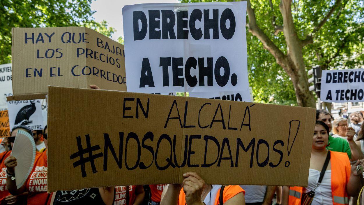 Manifestación en defensa del derecho a la vivienda. EP