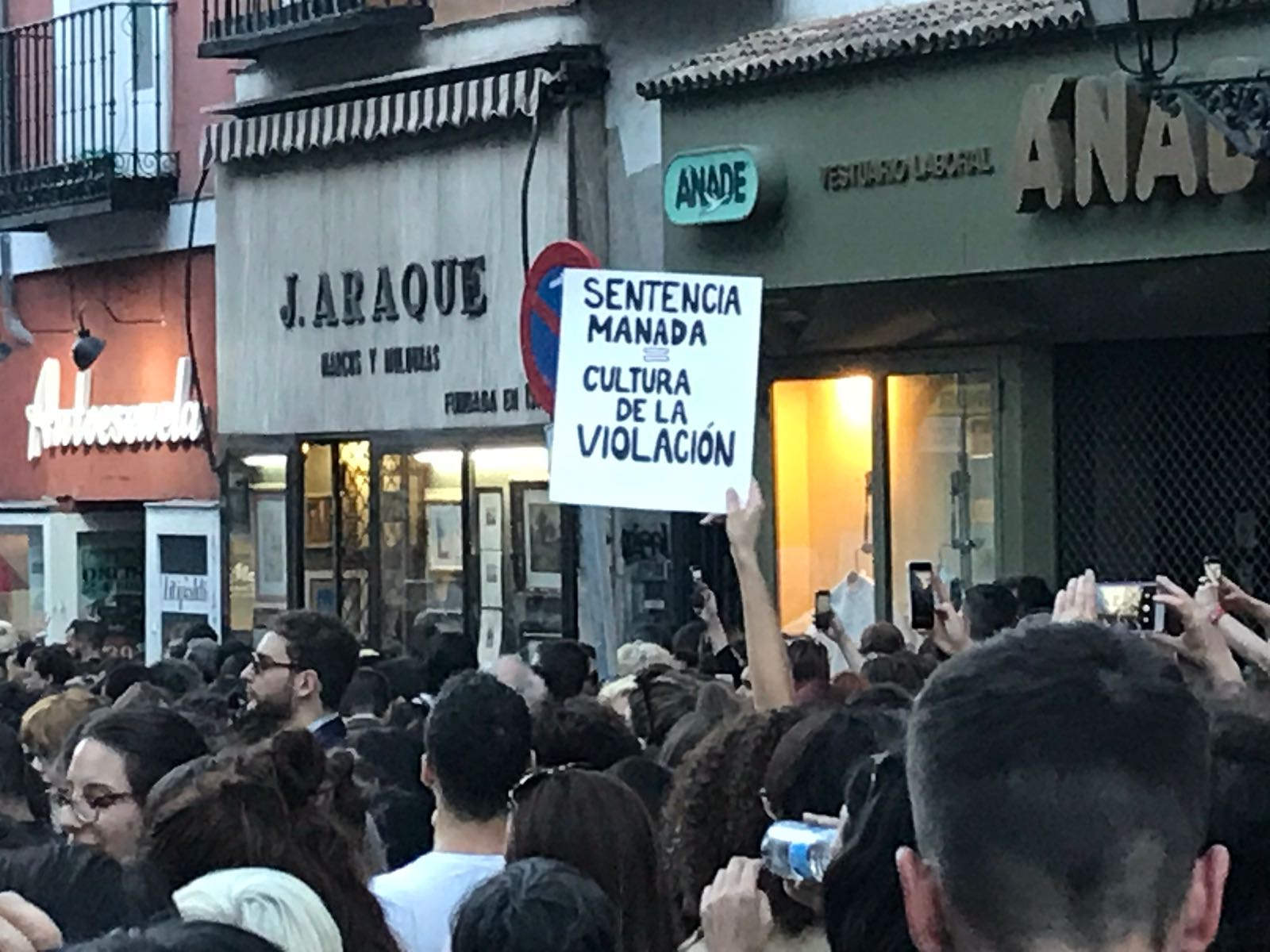 Manifestación contra la sentencia de La Manda