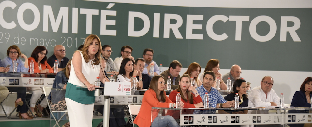 Susana Díaz, en su intervención de ayer ante el Comité Director del PSOE de Andalucía.