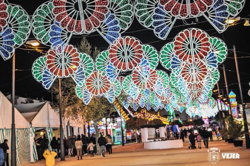 Recinto ferial de Vejer en las Ferias de 2018.