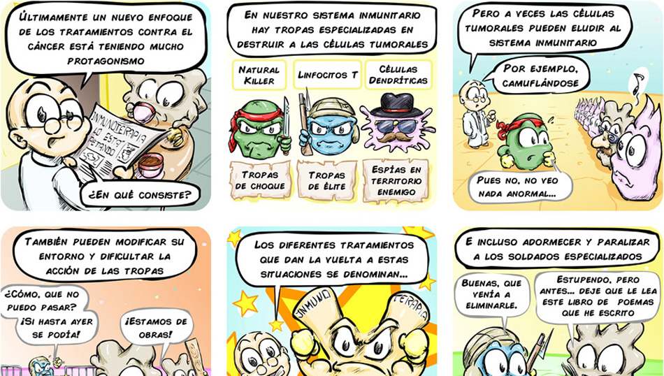 Comic de #SuperJalRecate sobre #Inmunoterapia