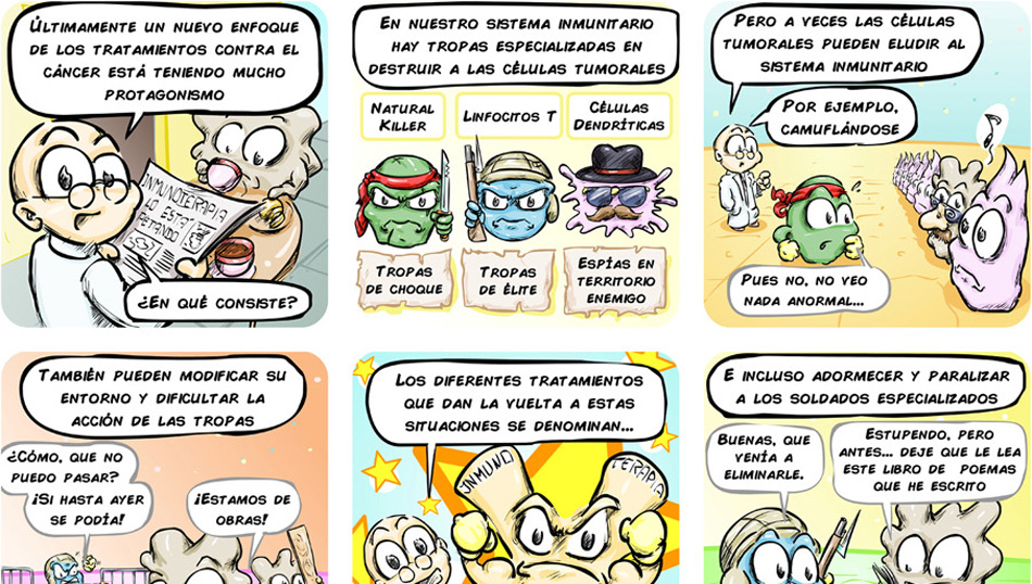 Comic de #SuperJalRecate sobre #Inmunoterapia