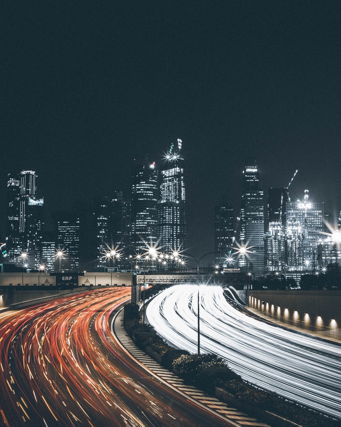 Autopista en Singapur. Foto: Thaddaeus Lim