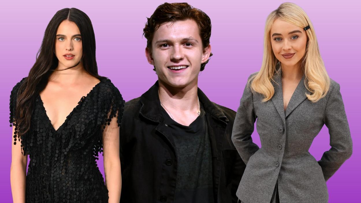 Margaret Qualley, Tom Holland y Sabrina Carpenter 