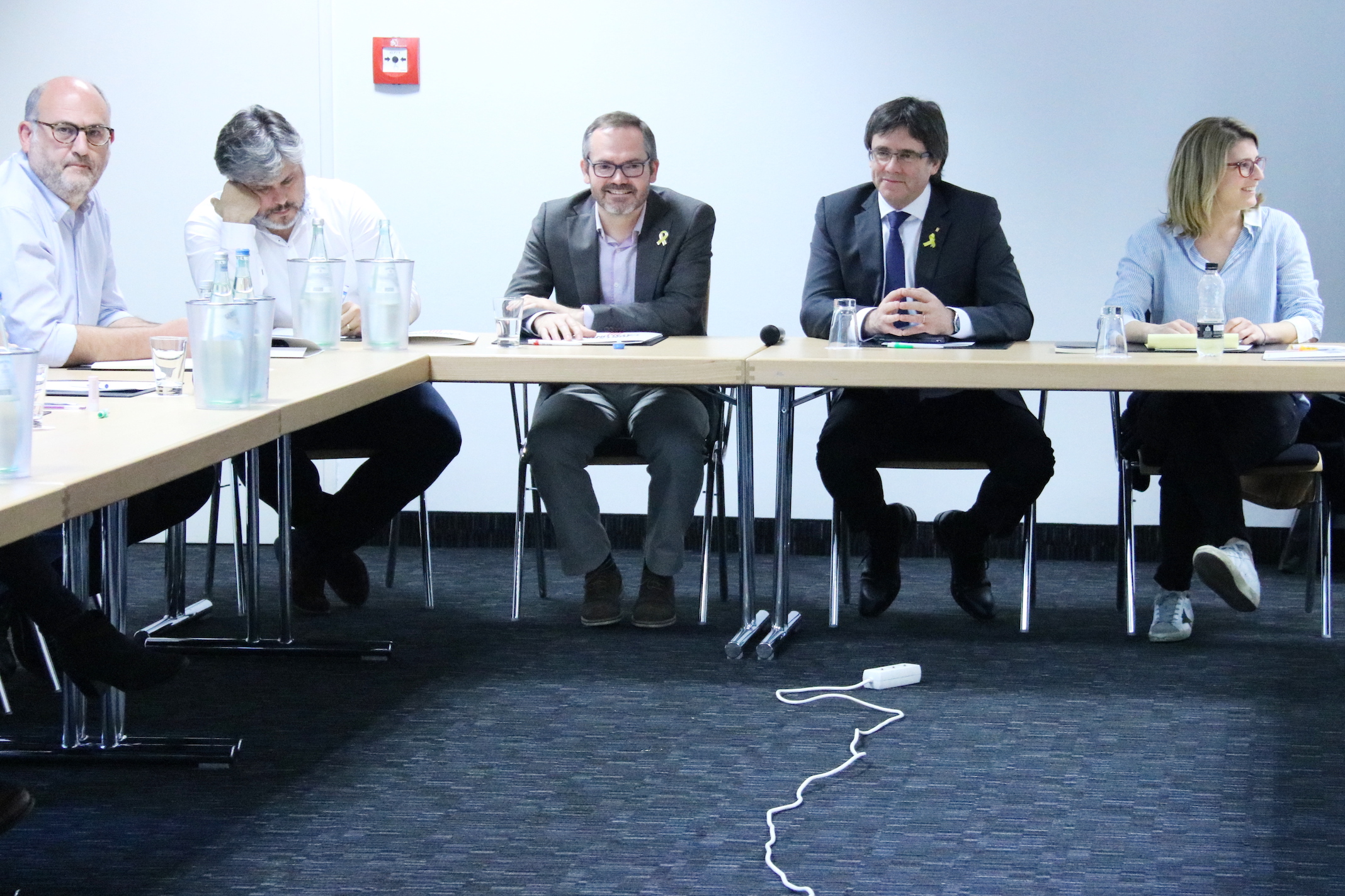 Carles Puigdemont ha presidido la reunión del grupo de JxCat en Berlín.