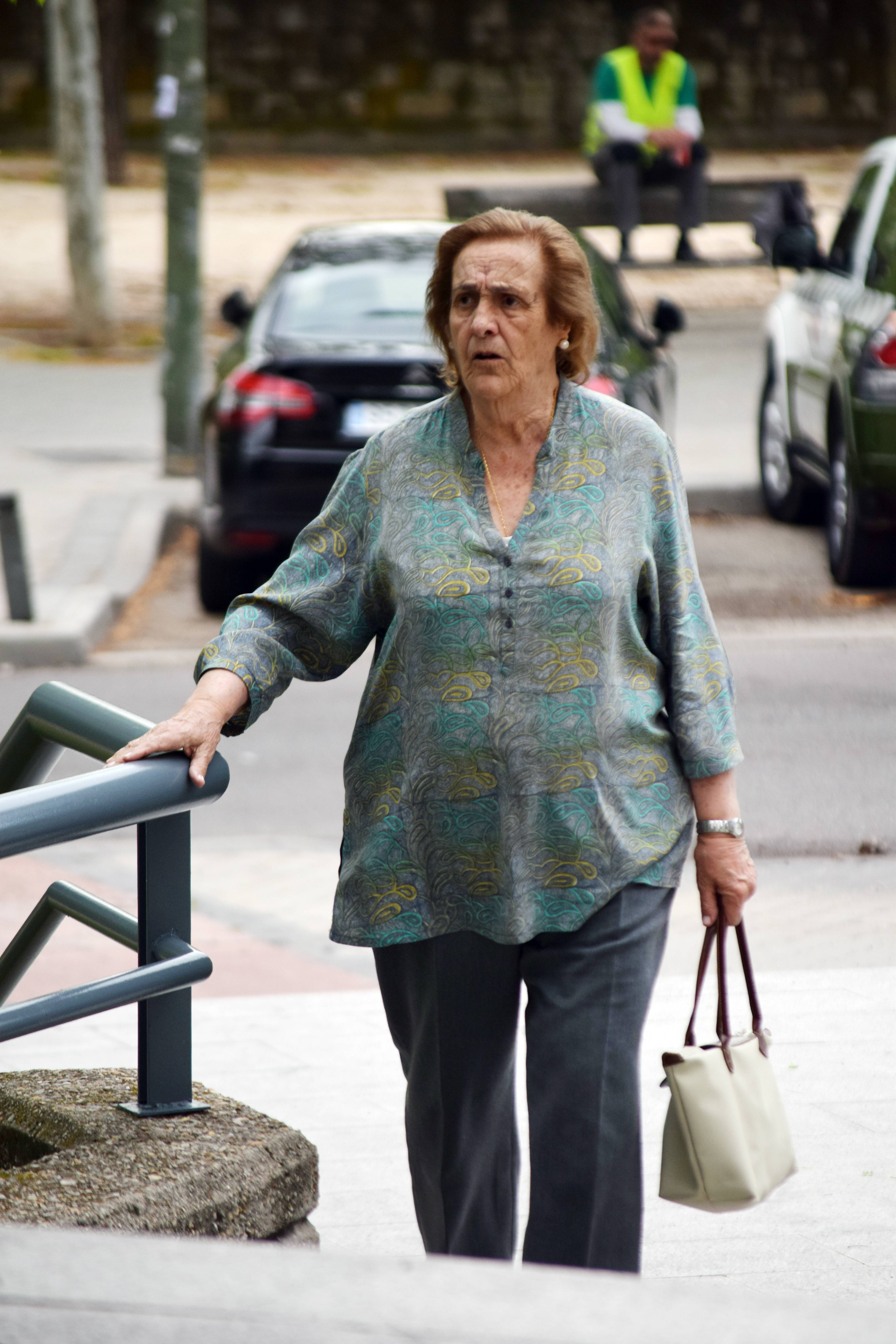 La expresidenta del Rayo Vallecano, Teresa Rivero, llegando los juzgados esta mañana