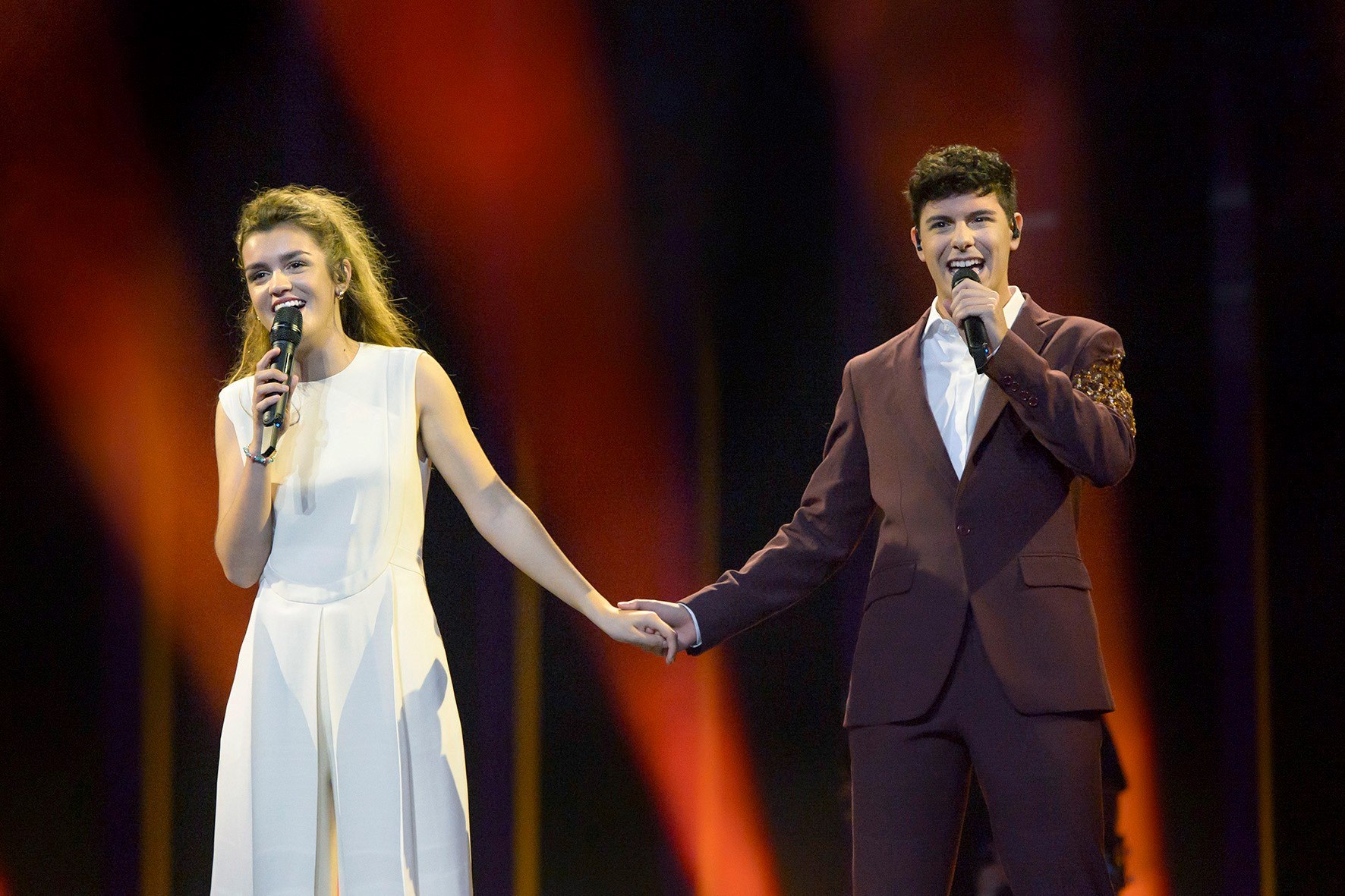 Amaia y Alfred en el primer ensayo de Eurovisión 