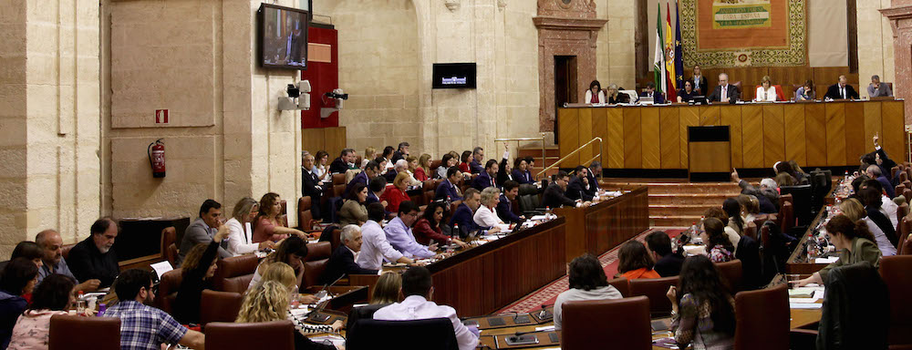 Imagen de archivo de un Pleno del Parlamento andaluz.