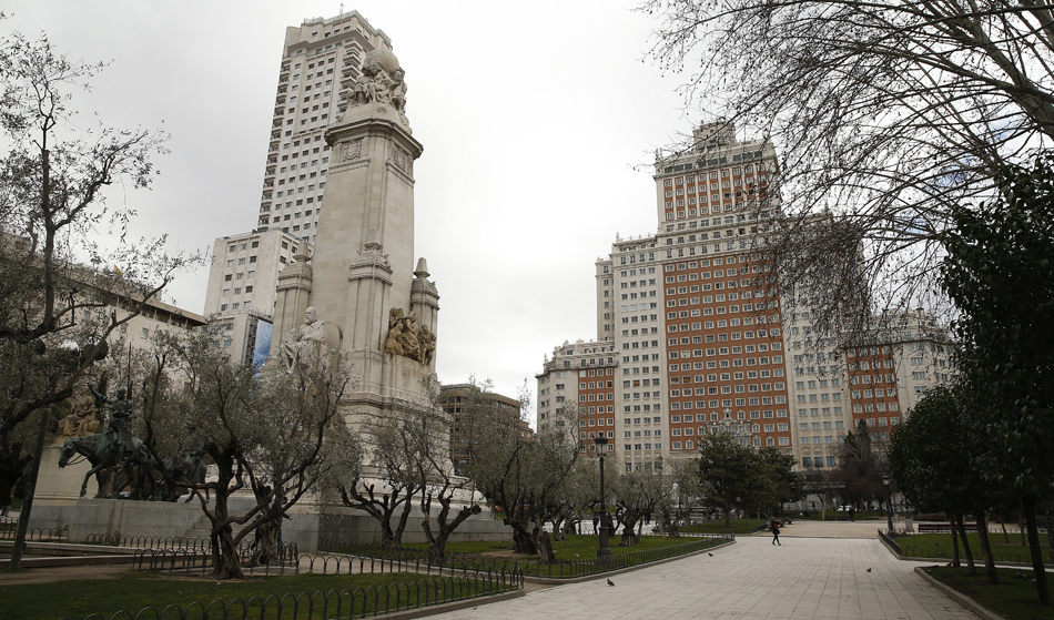 Vista de la Plaza de España, en Madrid, donde se celebrará el 'Orgullo Loco'