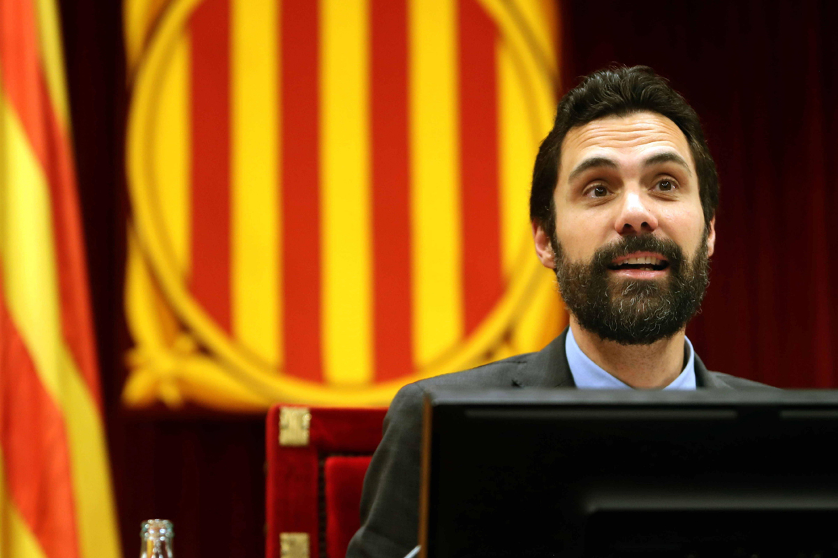 El president de la Cámara catalana, Roger Torrent