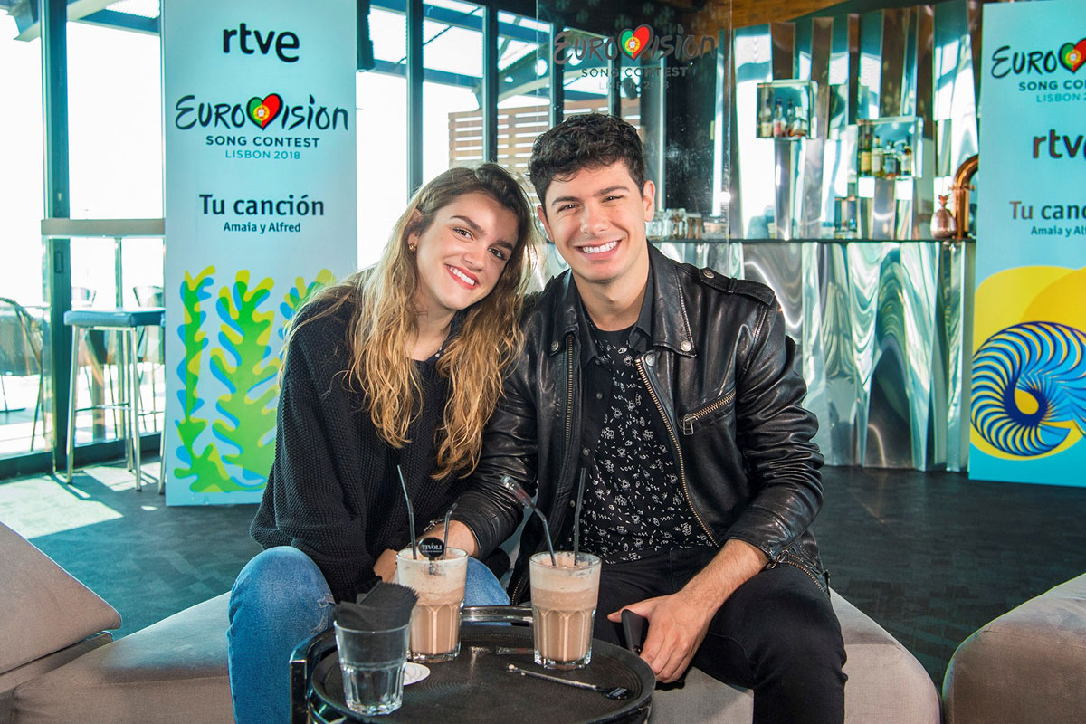 Fotografía facilitada por RTVE de los representantes de España en Eurovisión, Amaia y Alfred