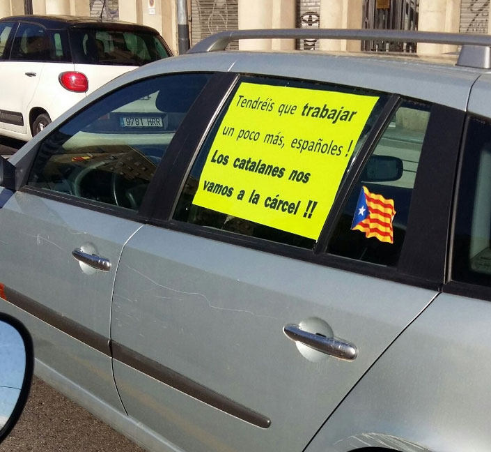 El cartel que prueba el anti españolismo en Cataluña
