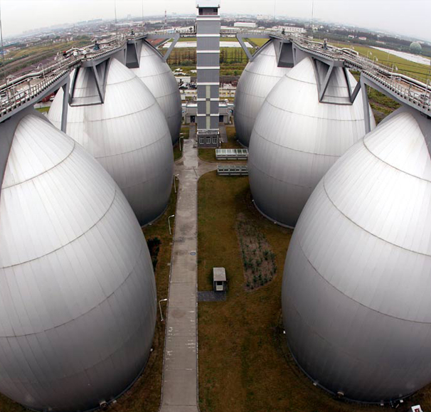 Planta de depuración en Bailonggang (China)