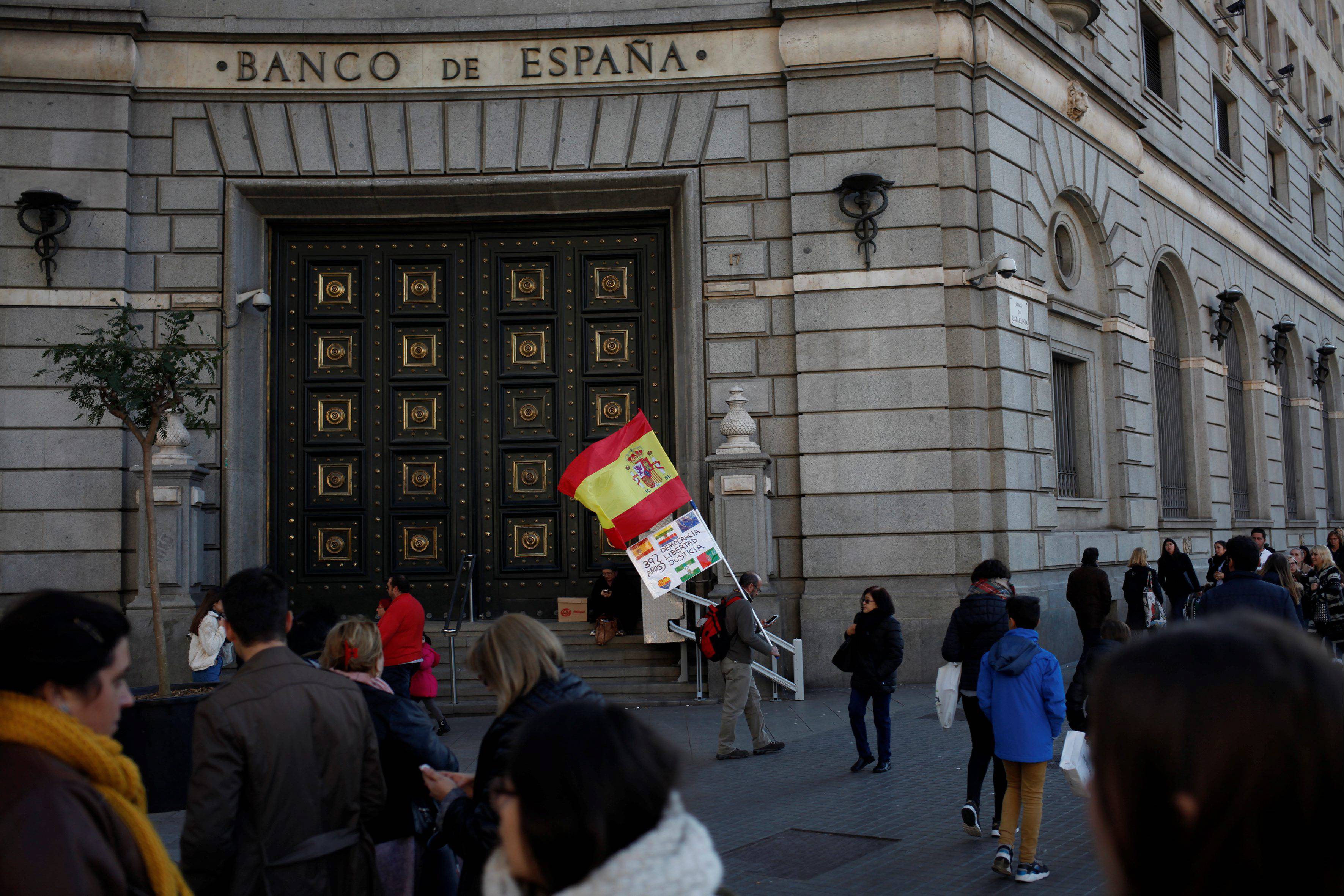 Fachada del Banco de España en Barcelona