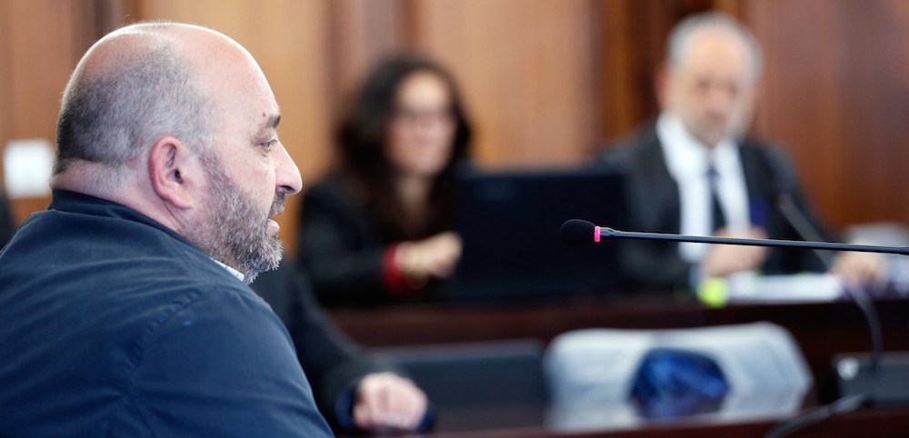 Juan Francisco Trujillo, exchófer del director general Javier Guerrero, hoy en el juicio.