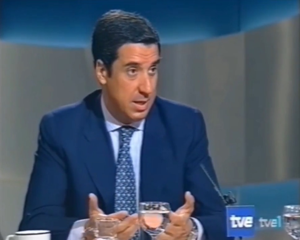 Eduardo Zaplana en una entrevista en TVE en 1999