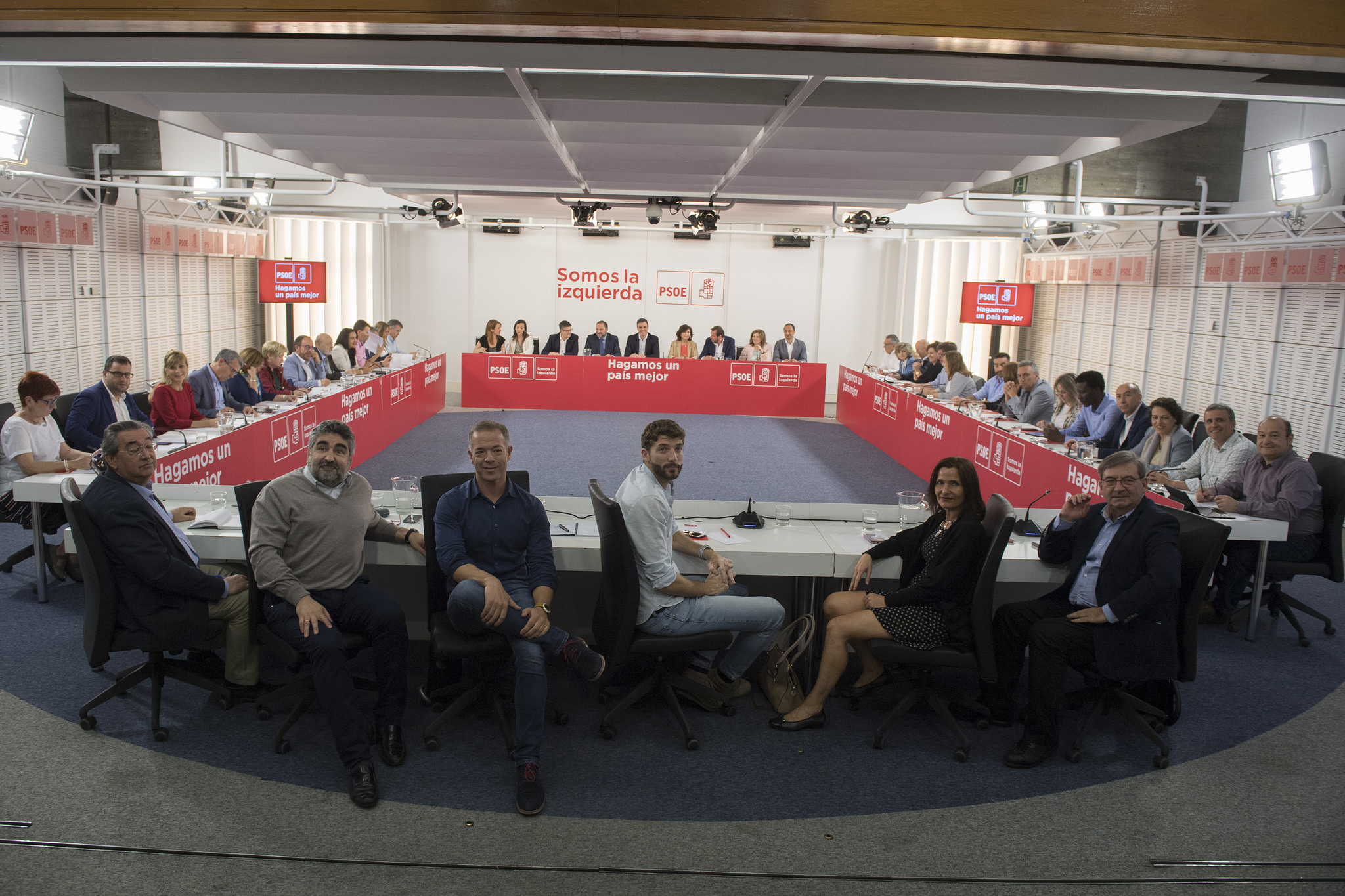 Reunión de la Ejecutiva Federal del PSOE, presidida por Pedro Sánchez.