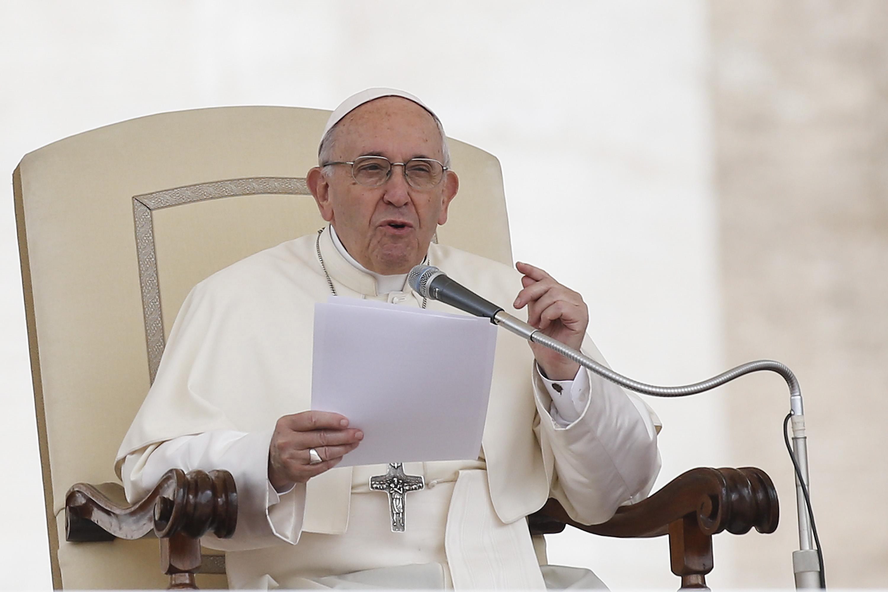 El Papa Francisco, durante un discurso.