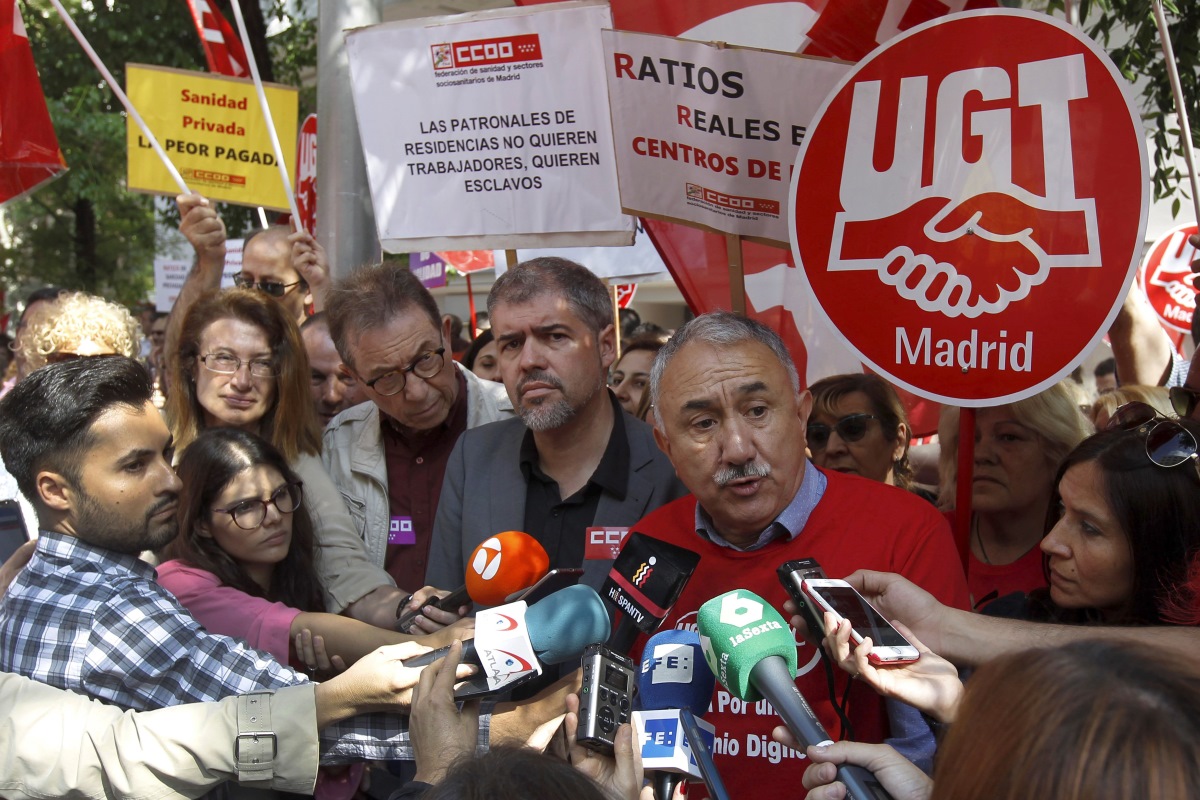 El secretario general de UGT, Pepe Álvarez, en una manifestación