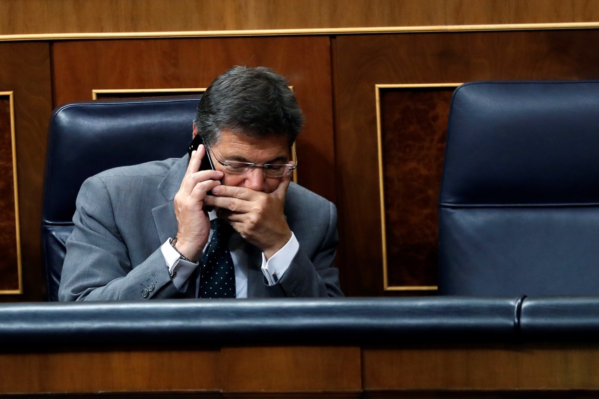 El ministro de Justicia, Rafael Catalá, durante el pleno del Congreso de los Diputados. 