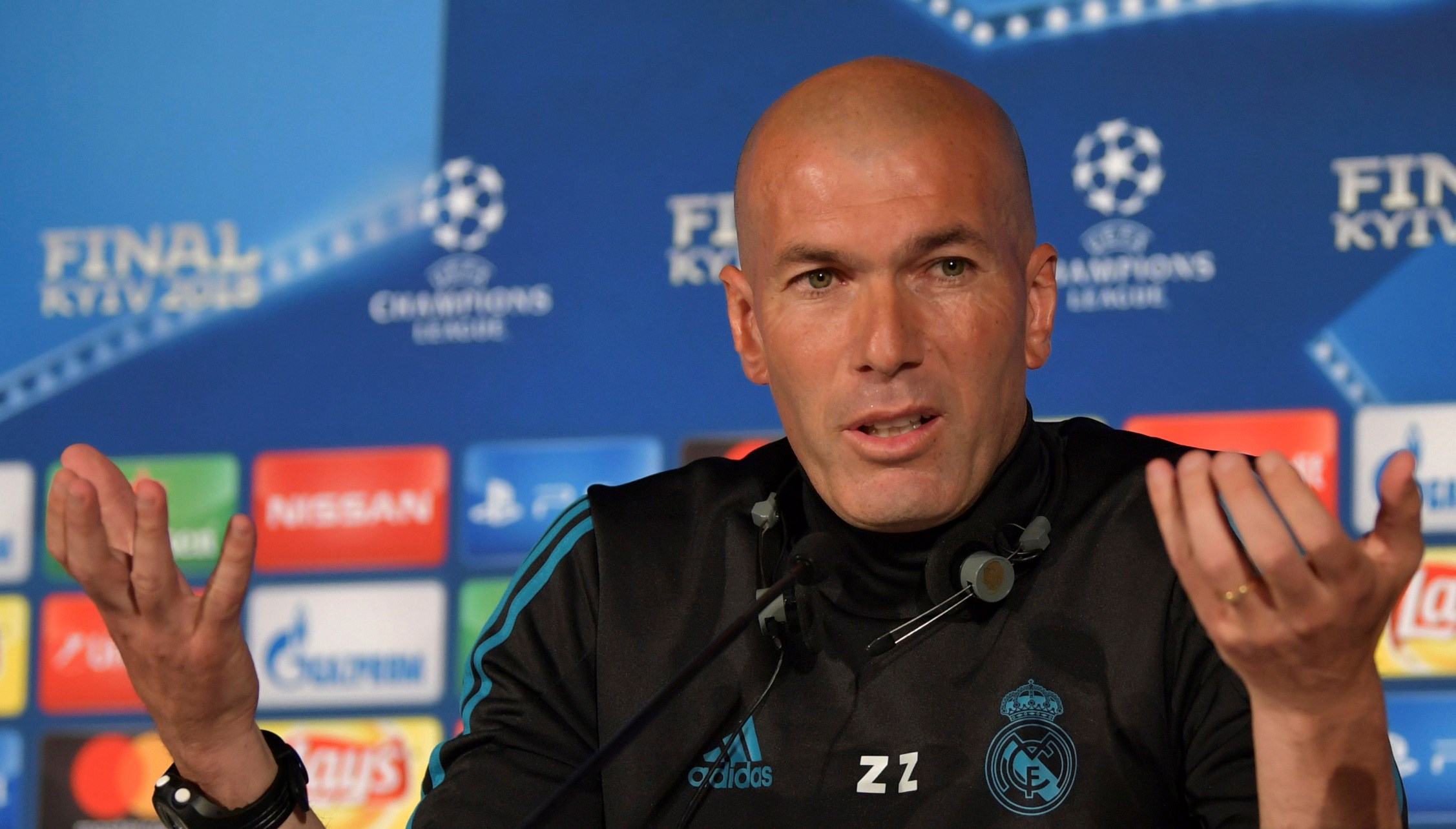 El técnico del Real Madrid, Zinedine Zidane.