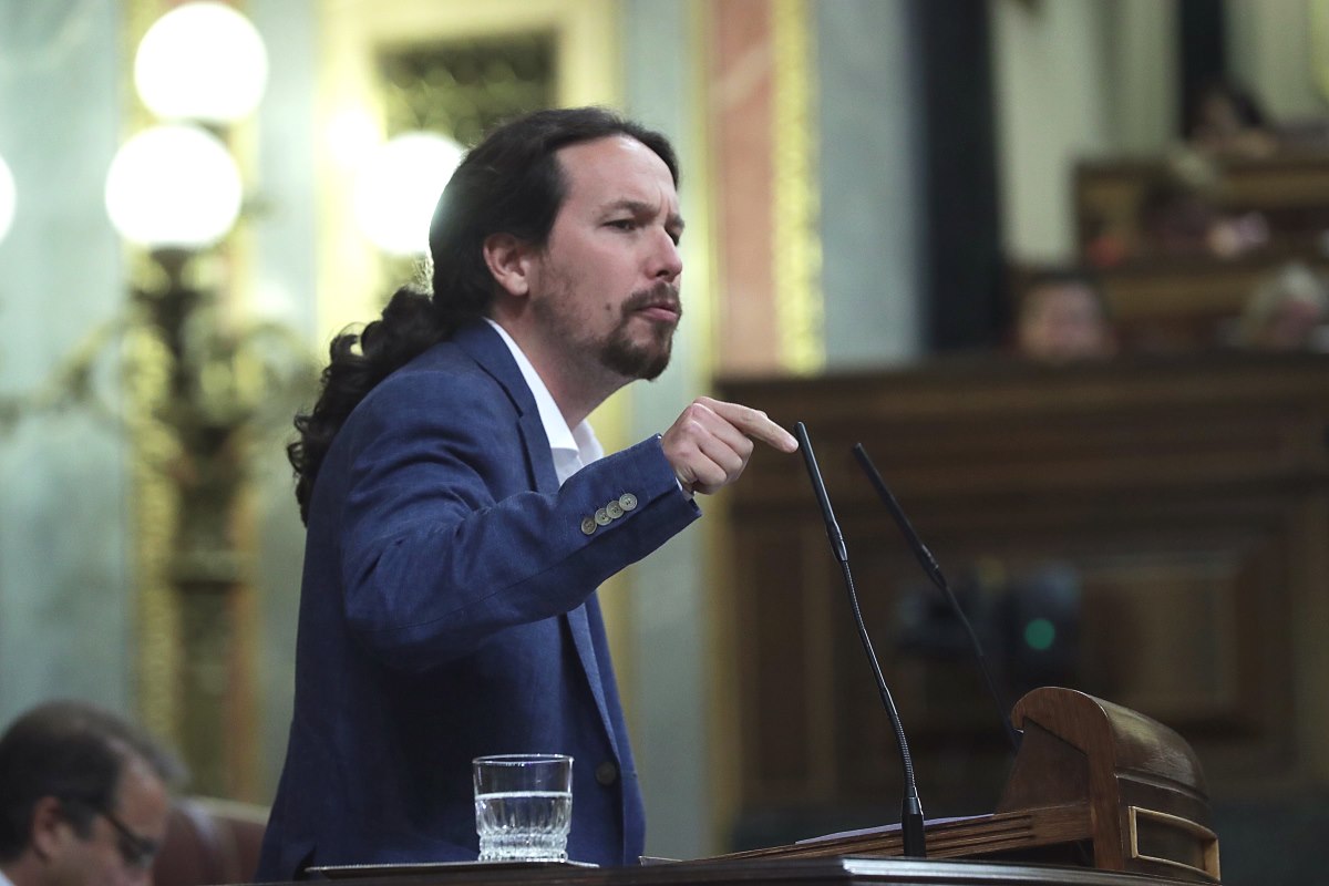 El secretario general de Podemos, Pablo Iglesias