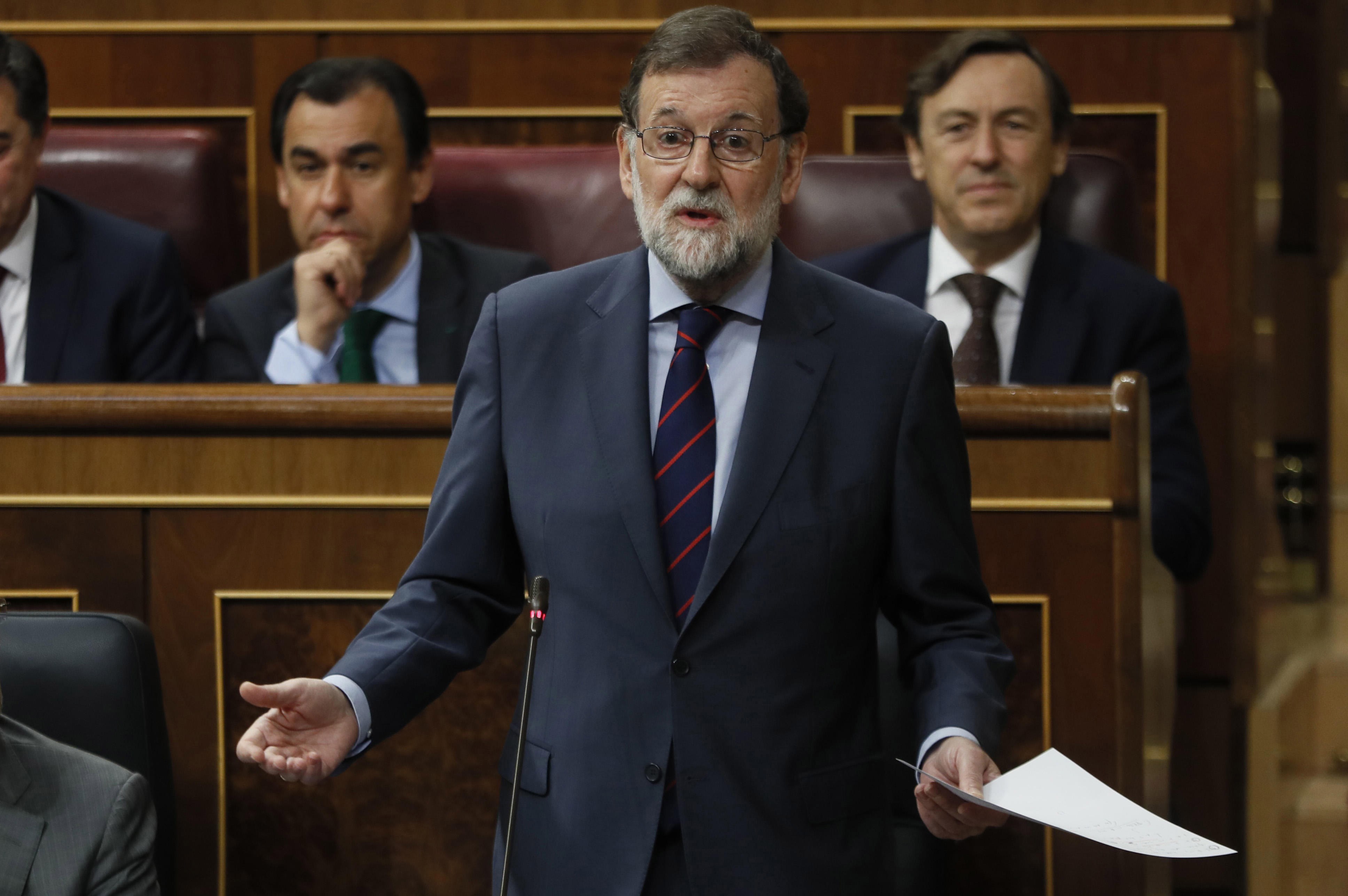 Mariano Rajoy durante el pleno en el que se debatió la moción de censura. 
