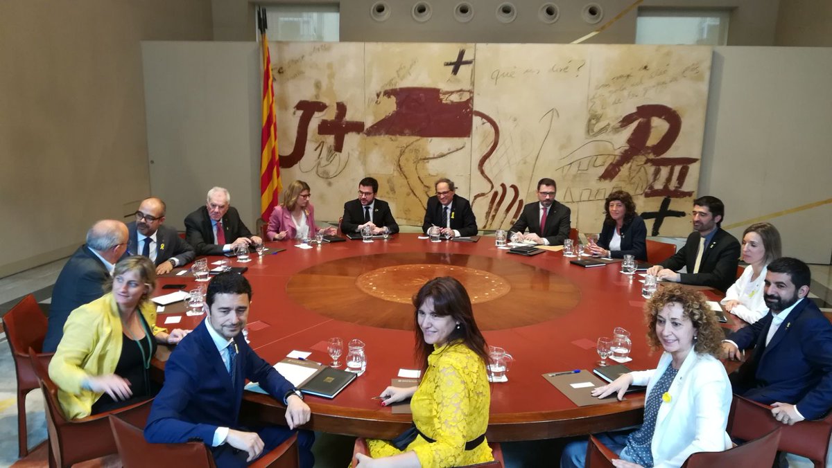 Primera reunión del Consell Executiu de la Generalitat de Quim Torra.