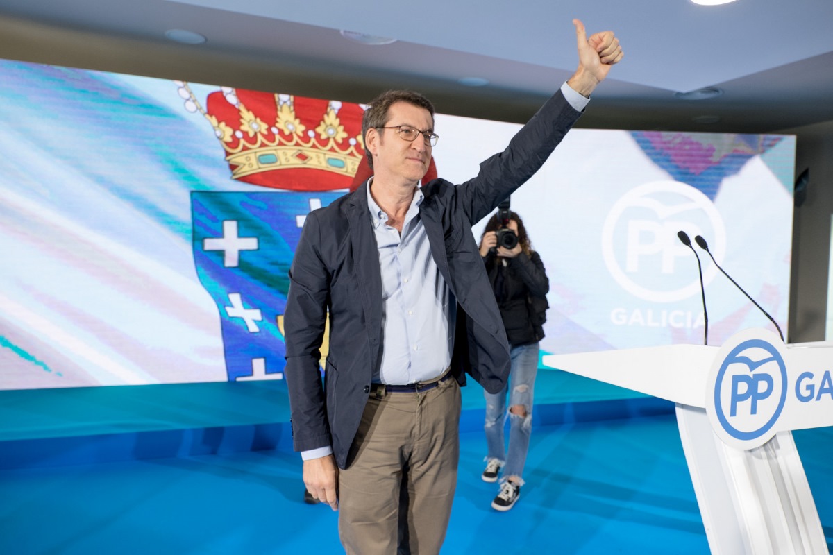 Alberto Núñez Feijóo en la Interparlamentaria del PP de Galicia