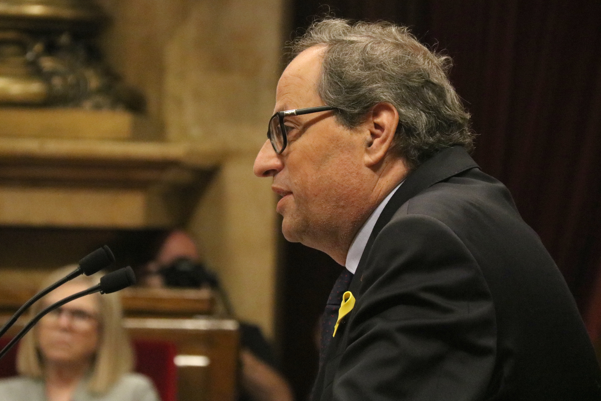 Quim Torra, en el Parlament.